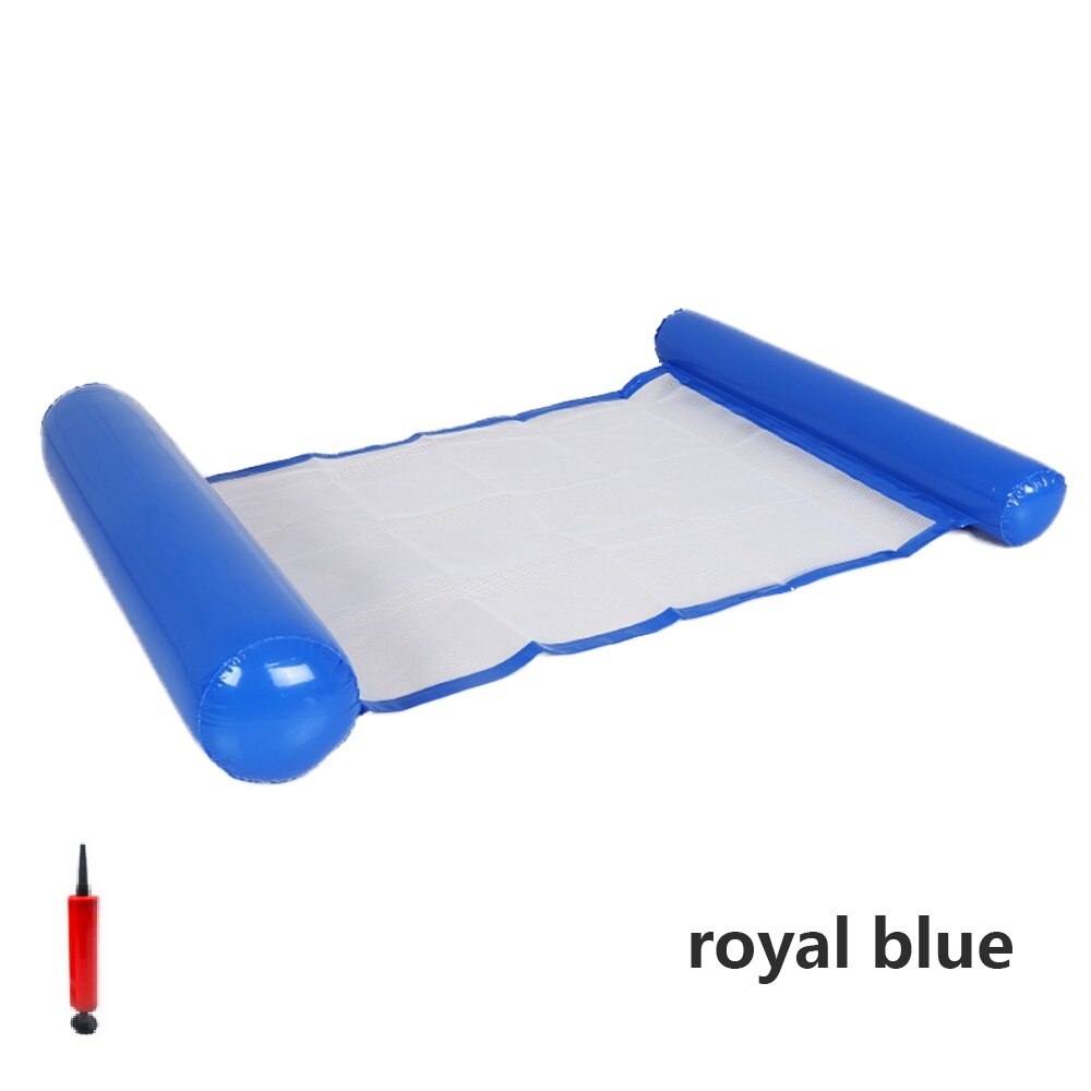 Floating Water Hammock Float Lounger Floating Toys Inflatable Floating Bed Chair Swimming Pool Foldable Inflatable Hammock Bed: royal blue