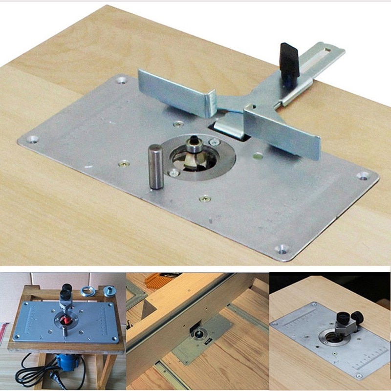 Wood Router Trimmer Models Engraving Machine Multifunctional Aluminum Router Table Insert Plate Woodworking Benches