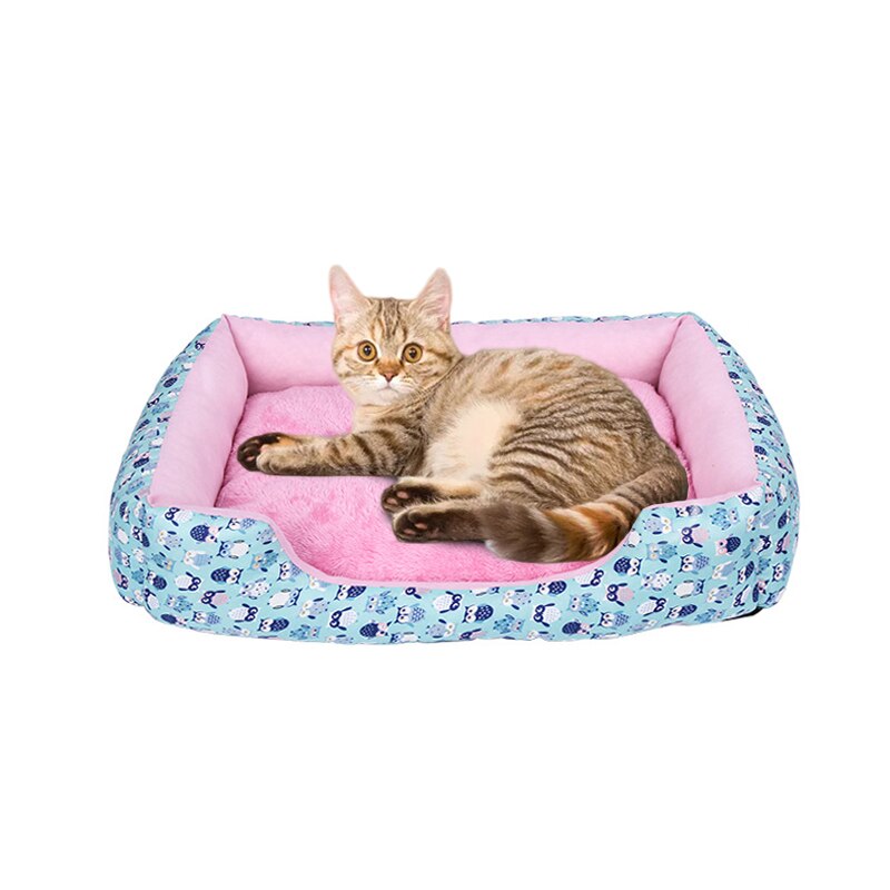 Pet Hond Kat Bed Pluche Bed Met Verwijderbare Pad Puppy Kitten Bed Kussen Mat Voor Alle Seizoenen Leuke Reizen Draagbare dierbenodigdheden