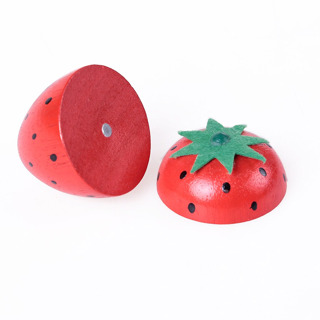 freundlicher Vorschul vorgeben Spielen Magnetische Obst Holz Erdbeere Lebensmittel Spielen Spielzeug