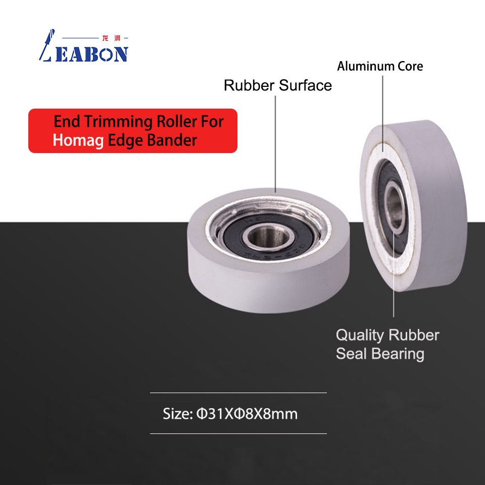 4 Pcs End Cutting Tracking Roller With Bearing For Automatic Edge Banding Machine Homag SCM Nanxing Brands: 31x8x8mm