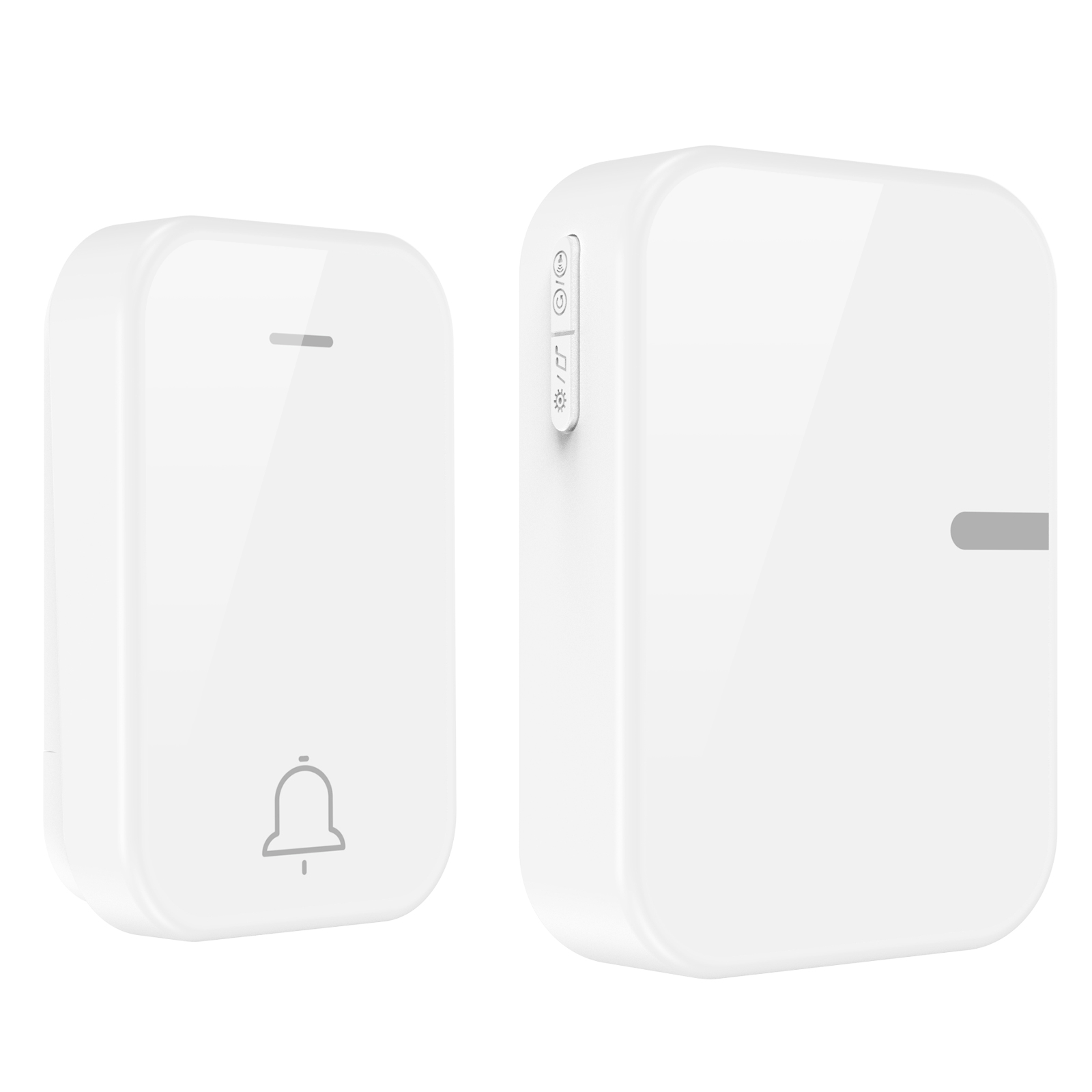 Acrylic Decoration Does Not Require Batteries Kinetic Energy Door Bell Household Waterproof Wireless Electronic Doorbell: Ivory / UK