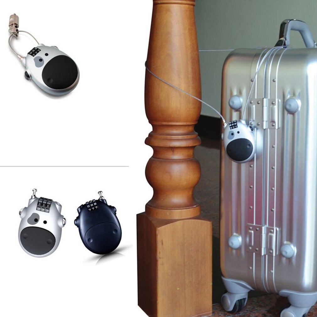 Universal Password Lock Telescopic Wire Rope Steel Cable Code Lock Suitcase Car Sled Motorcycle Helmet Password Lock