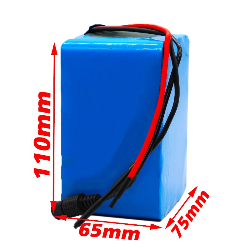 24V battery 6S4P 25.2V 14Ah lithium-ion battery pack with 20A balanced BMS for electric bicycle scooter electric wheelchair + 2A