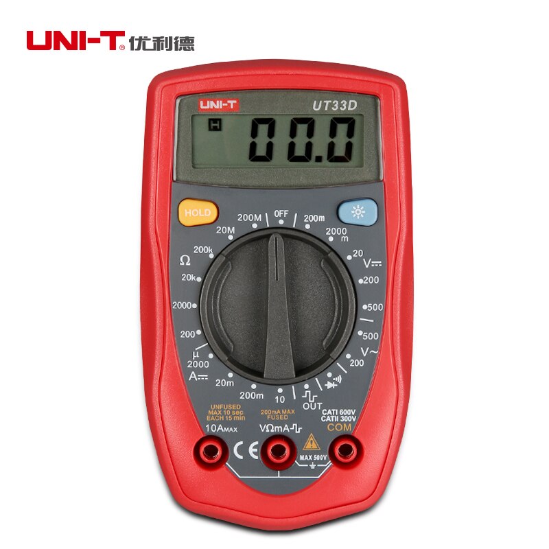 UNI-T UT33D Palm Size LCD Pocket Digital Multimeter UT-33D