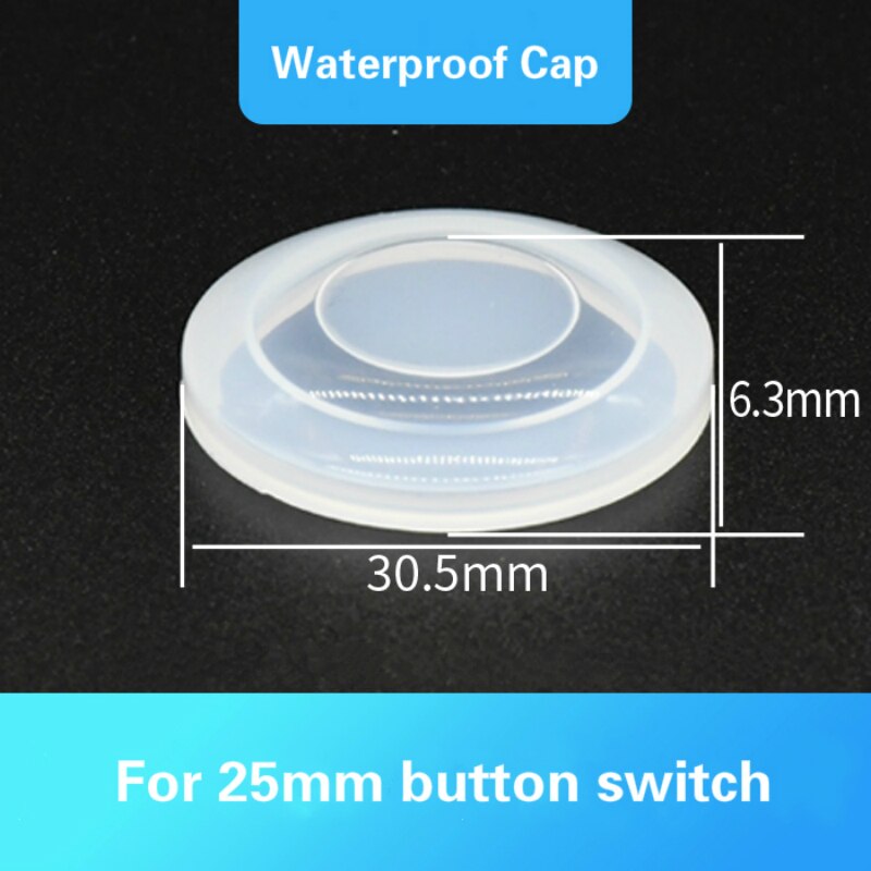 Capuchon étanche à bouton-poussoir en métal, 12mm 16mm 19mm 22mm 25mm 30mm, housse de protection en Silicone, anti-poussière: for 25mm