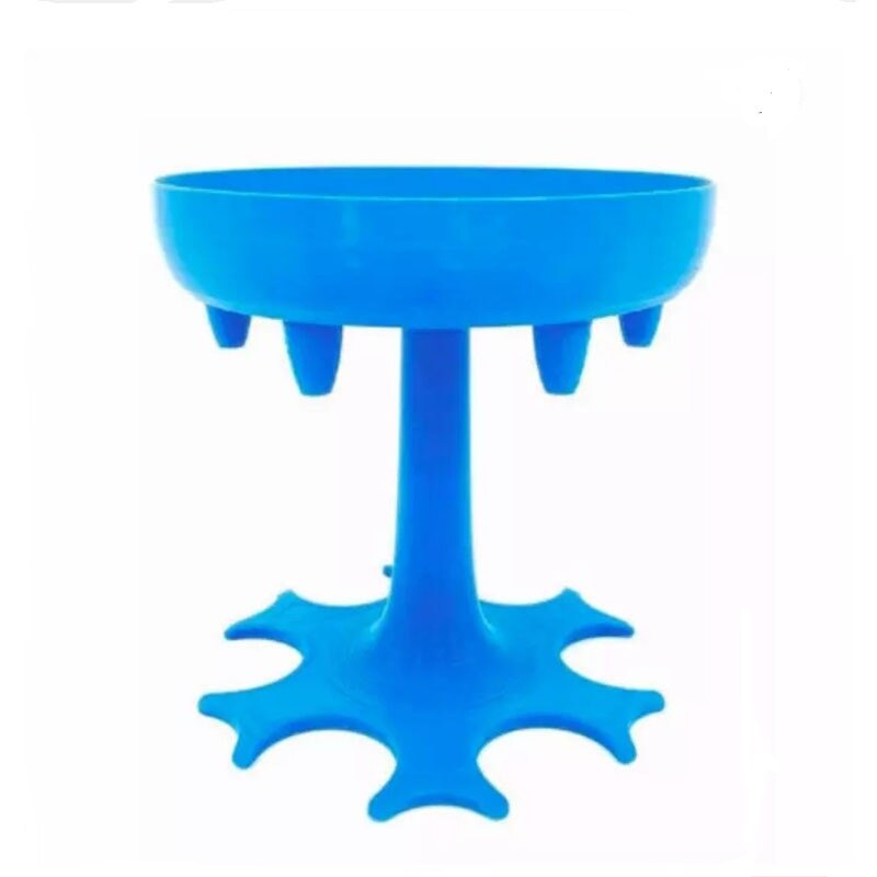 6 Shot Glass Dispenser And Holder Wine Glass Rack Beer Beverage Dispenser Shot Glasses Buddys Party Bar Accessories Tools: blue Dispenser