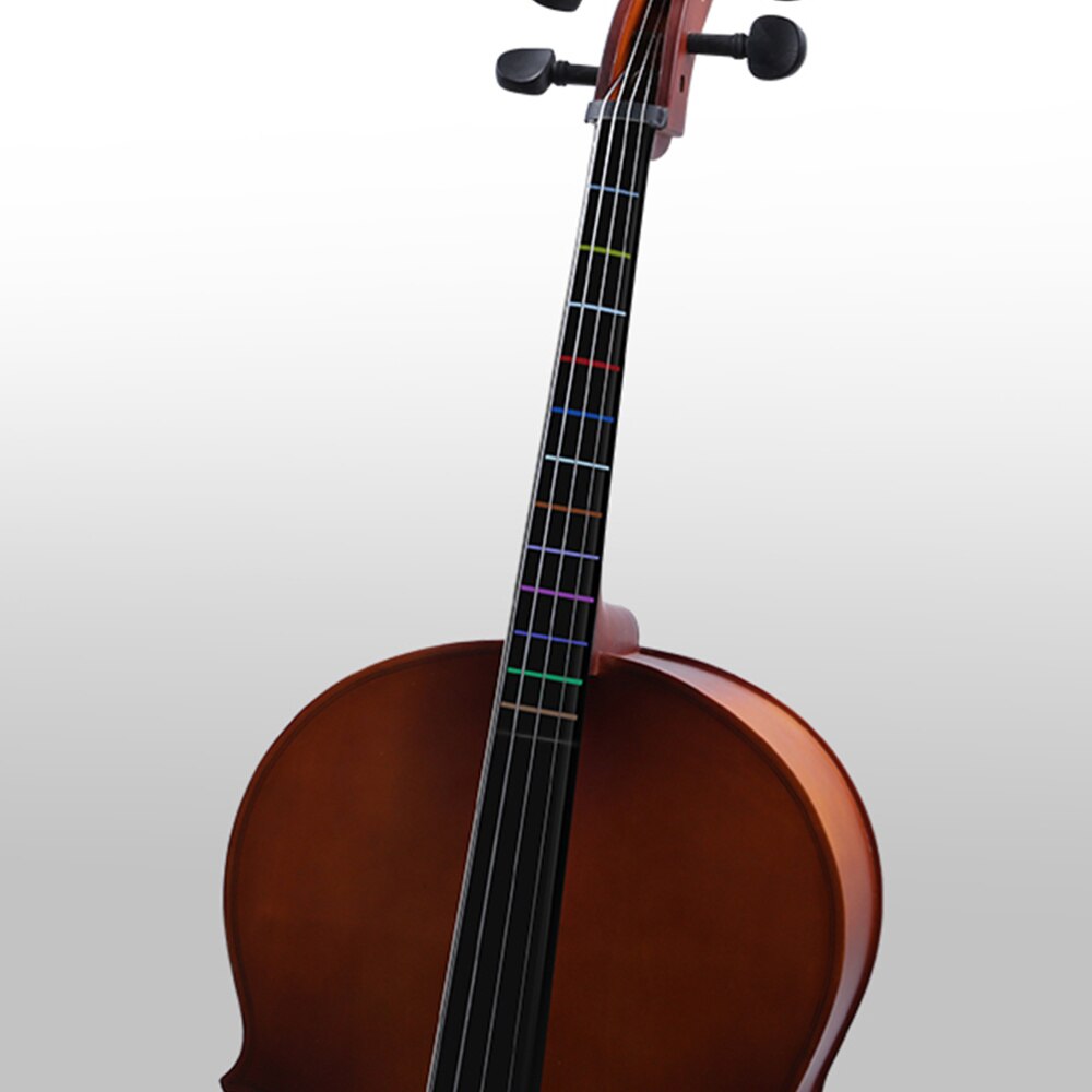 Cello Finger Sticker Practical Fret Fingerboard Label Sticker Finger Position Marker for 4/4 Size Cello (Yellow)