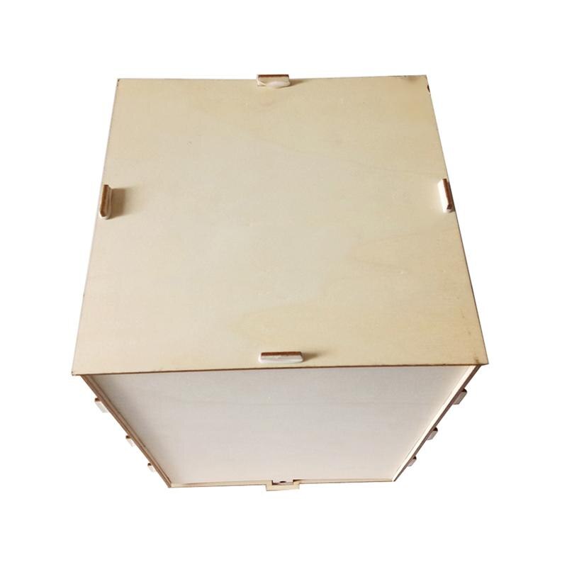 Wedding Wooden Post Box Rustic Mailbox Card Holder Craft Ornaments Wedding Supplies (With a Key)