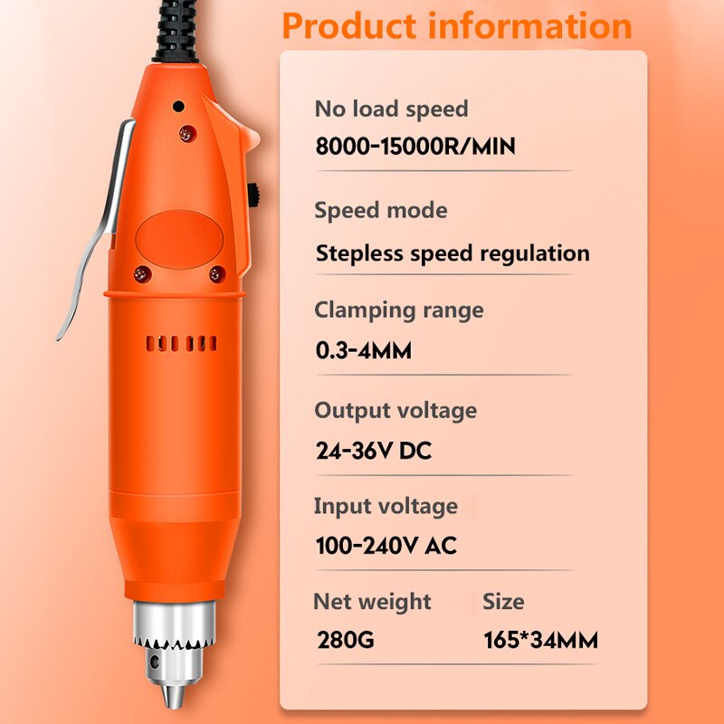 Mini taladro eléctrico de 110V/220V, herramienta rotativa de estilo Dremel con velocidad Variable positiva y negativa, herramientas eléctricas de molienda, bolígrafo grabador