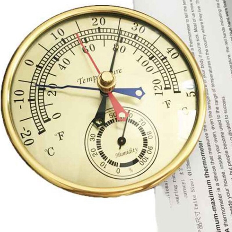 5inch Min Max Thermometer Hygrometer Wall Mount Wall Hang Analog Indoor Outdoor Anti Rain Temperature Humidity Meter