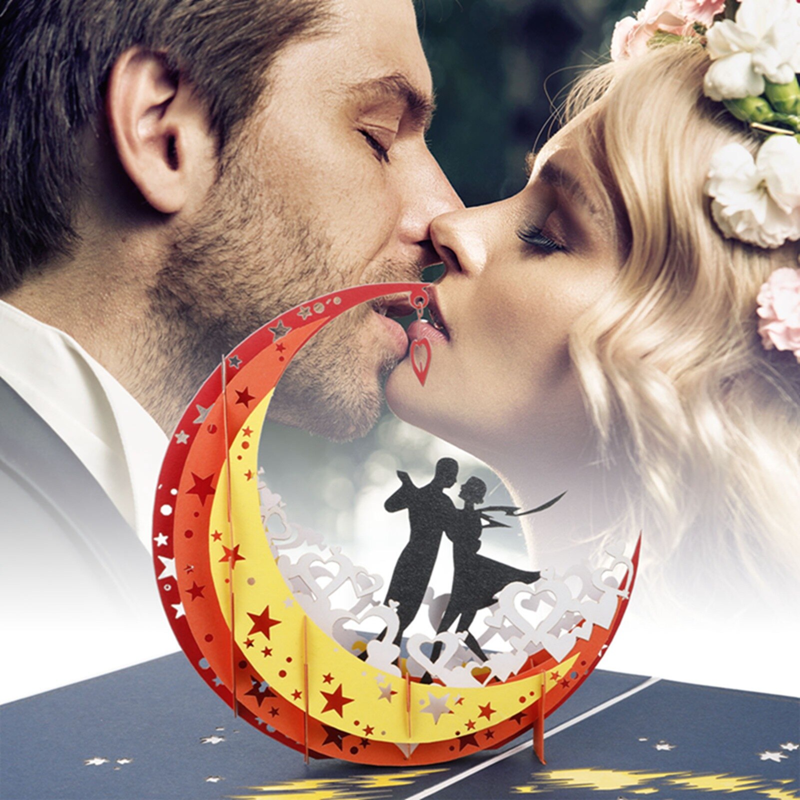 3D Pop-Up Kaarten Huwelijksviering Kaart Voor Lady Vrouw Echtgenoot Verjaardagstaart Wenskaart Ansichtkaarten Kaart Valentijn