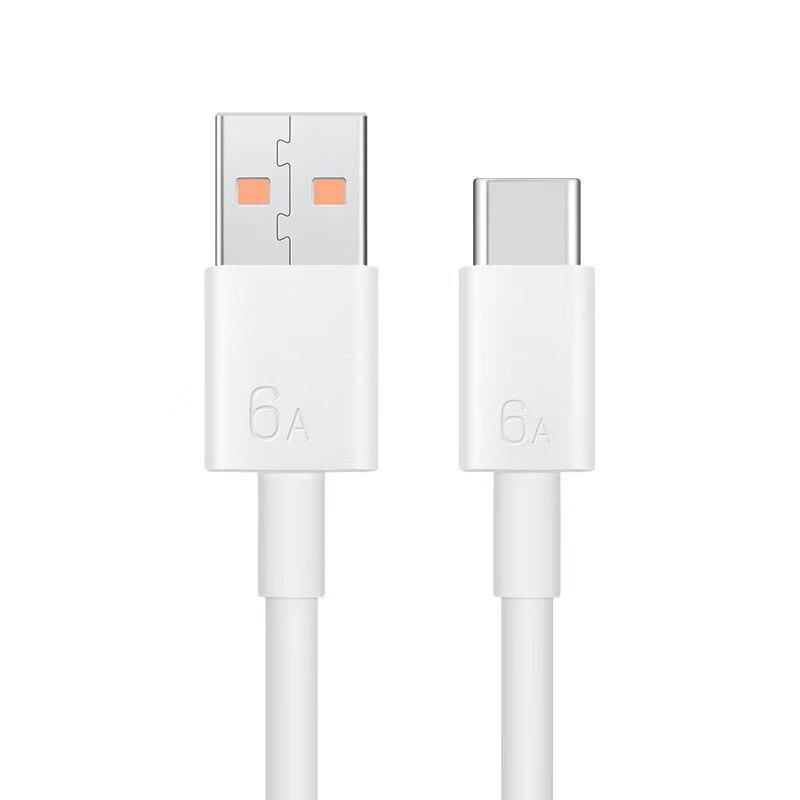 66W 6A USB Type-C Super Fast Charging Data Cable For Huawei Mate 40 Pro 30 20 P40 P30 Lite P20 Honor V40 V30 30S 30i 9X 8X QC3.0: 200CM