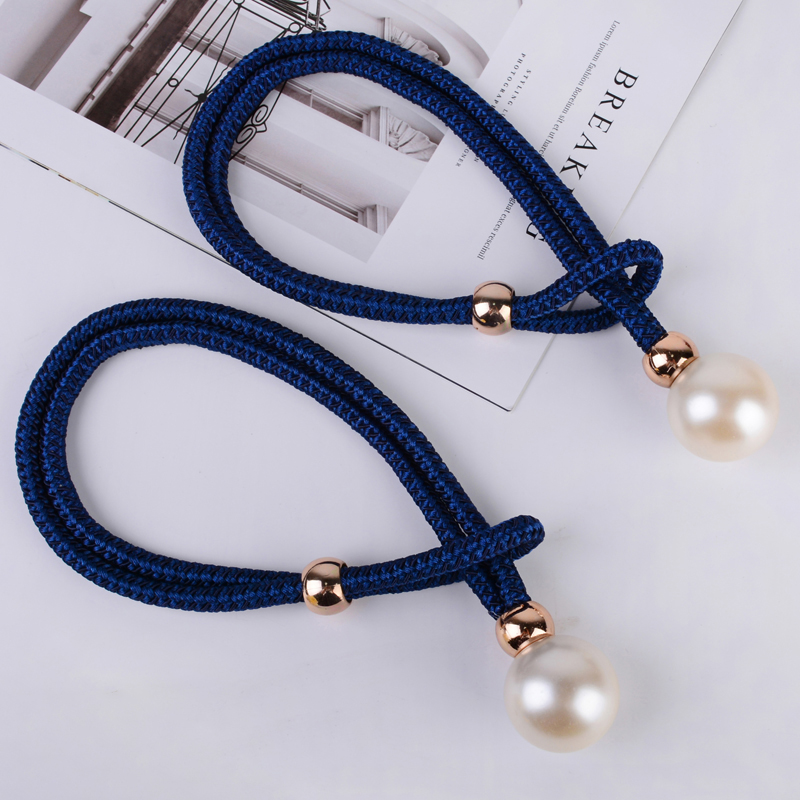 Gordijnbanden, lichte luxe high-end parels, een paar gaasgordijngespen, stropdassen, decoratieve accessoires, touwhaken 2 stuks