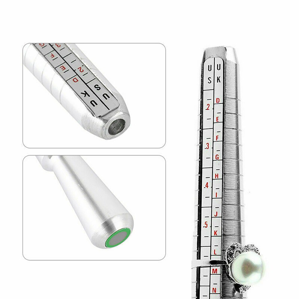 Rozmiar pierścienia trzpień Stick palec opaska pomiarowa Sizer pomiarowe narzędzie jubilerskie ze standardowymi zestawami kół opaska pomiarowa s