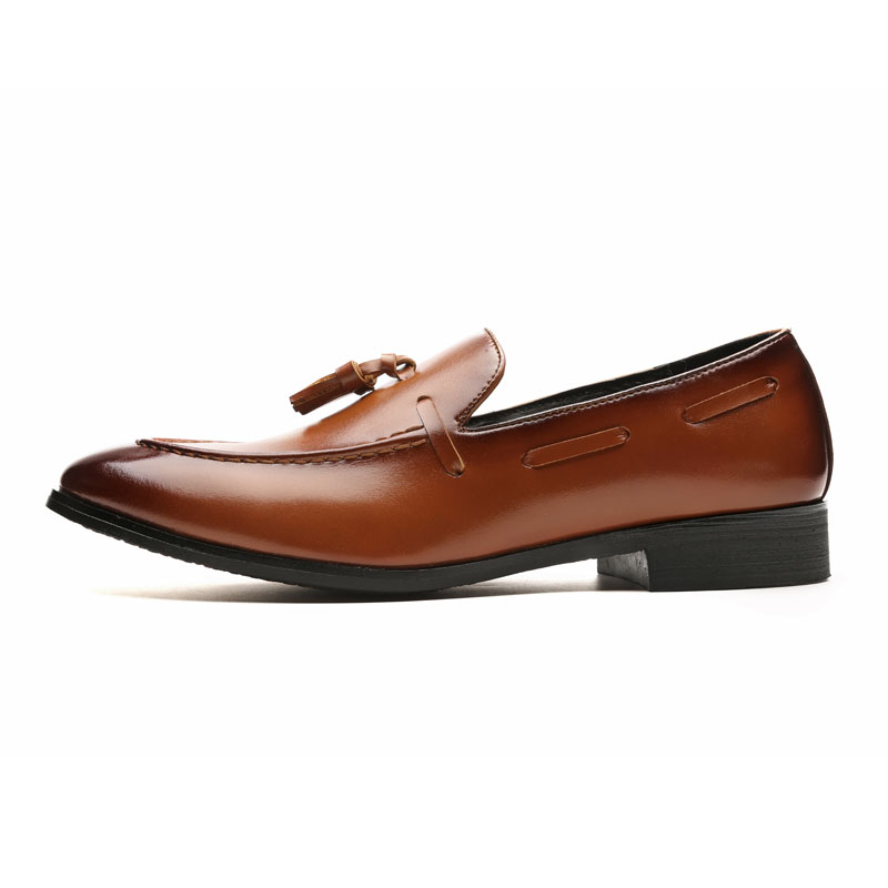 Männer Formale Schuhe Leder Kleid Schuhe Herren Frühling &Ampere; Herbst Geschäft Büro Hochzeit Schuhe Männlichen Schuhe: Braun / 7