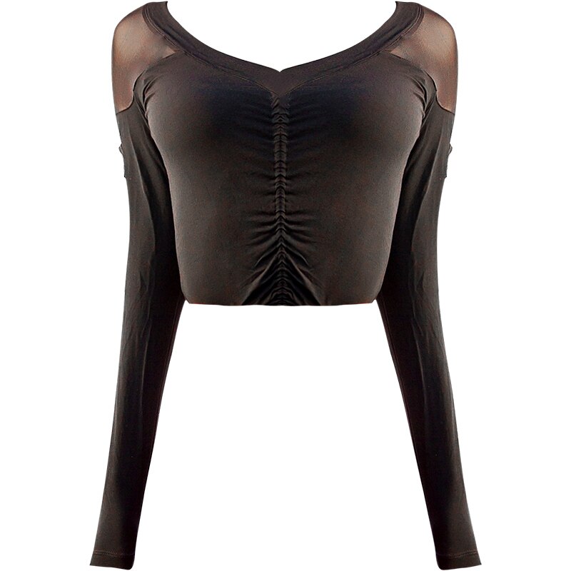 Chemise de danse Standard à manches longues, haut Latin noir et rouge, confortable à porter pour la pratique de la danse, pour salle de bal latine haut de danse, L2861