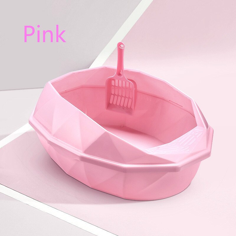 Litière de luxe pour chat, litière fermée, jardin, cuvette semi-automatique, toilette pour chat OO50MS: Pink