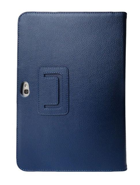 For Samsung Galaxy Note 10.1 GT-N8000 N8000 N8010 N8020 Tablet Case Flip Case Cover PU Folio Stand cover PU Leather Case: Deep Blue