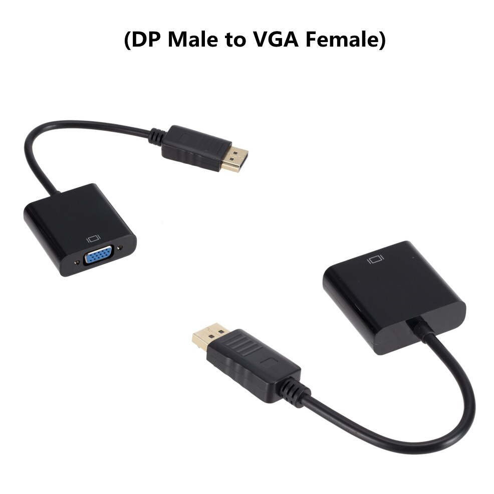 LccKaa DP To VGA Adapter Cable DisplayPort Display Port Male To Female Converter For PC Computer Laptop HDTV Monitor Projector