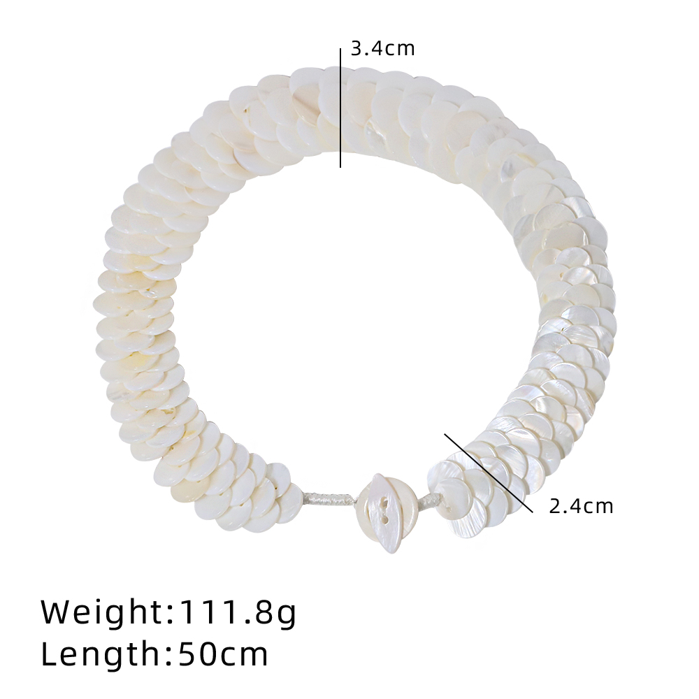 Natuurlijke Zoetwaterparel, Schelp, Visschaal Ketting Retro Paleis Stijl Sieraden Choker voor Moeder Vrouw Vriendin GN0684