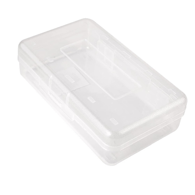 Boîte à crayons en plastique translucide pour enfants, étuis à crayons de capacité avec couvercle à pression, organisateur pour crayons: Transparent