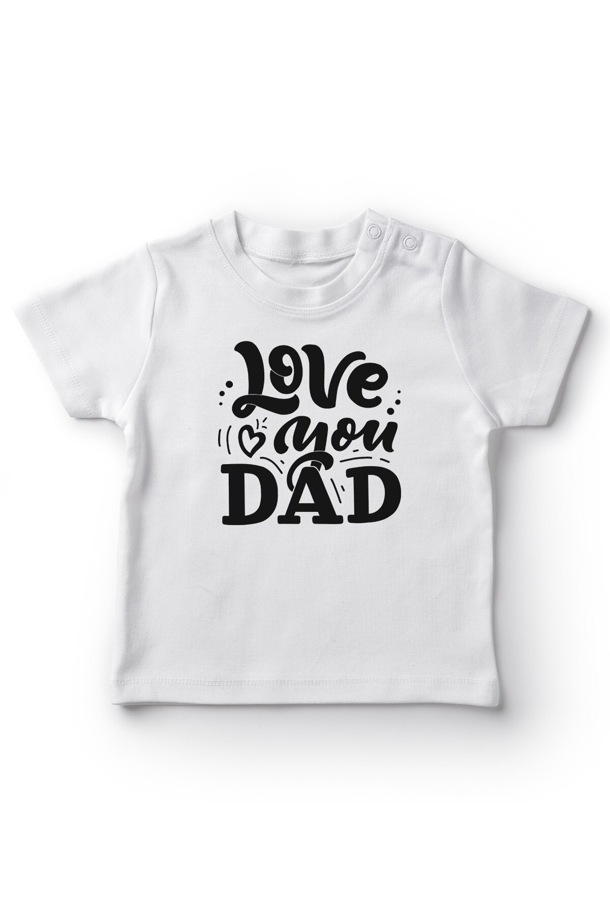 Angemiel Baby ICH Liebe Sie Vati Baby Mädchen T-Shirt Weiß