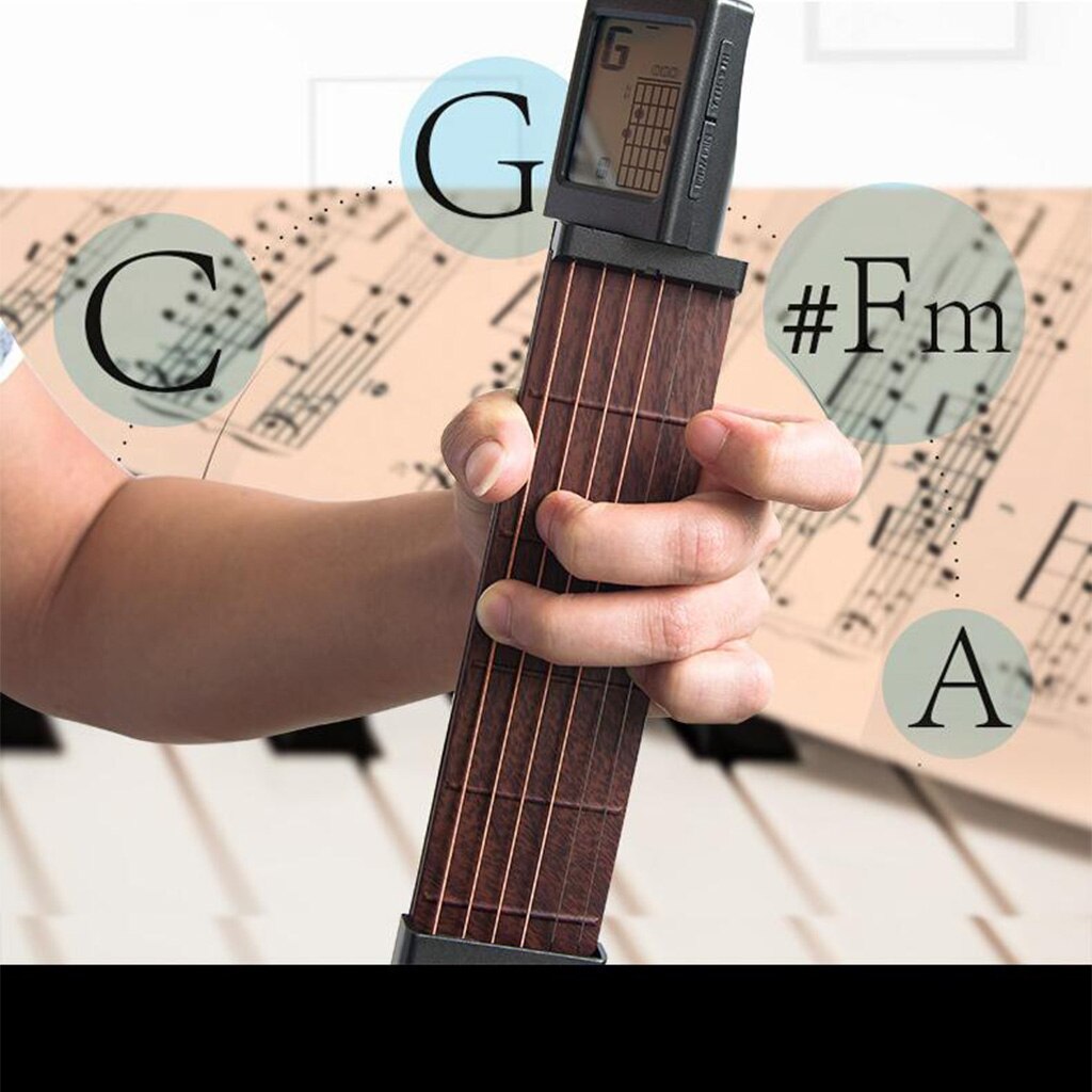 thumbnail image 2 of SCT-80 Pocket Guitar Chord Trainer - Portable Practice Tool With Rotating Chord Chart 2 of 14