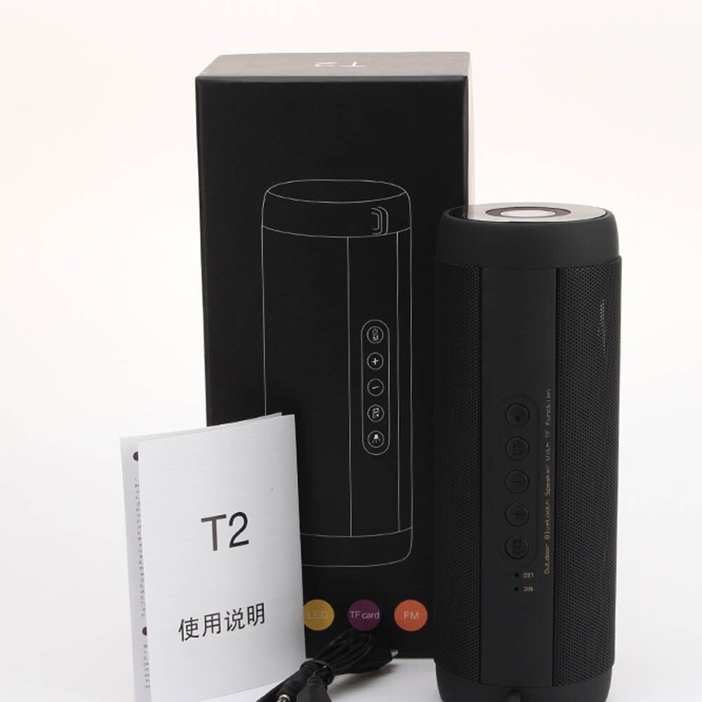 super-Portable Bluetooth Speaker Waterproof Outdoor Column Speaker Wireless Bluetooth Sound Box Flashlight Support Music Player