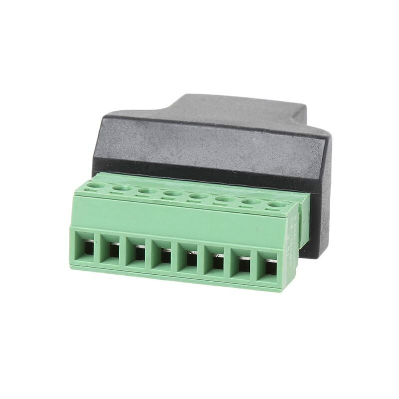 Female To Screw Terminal 8 Pin Connector Ethernet Cable Extender Adapter
