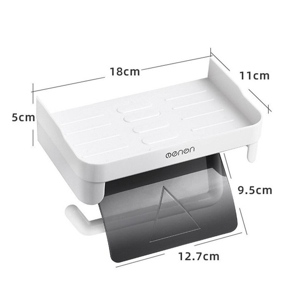 Toilet Paper Box Free Punch Toilet Paper Holder Bathroom Roll Tissue Shelf Wall Mounted Tissue Holder Accessory Organizer Tray