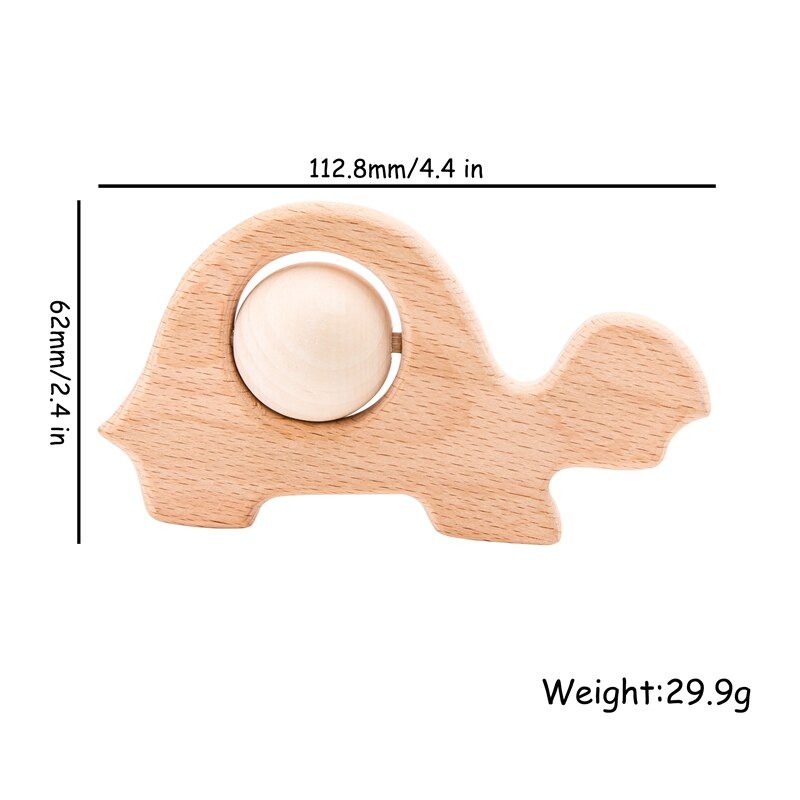 1Pc Leuke Baby Speelgoed Beuken Houten Dieren Honden Auto Cartoon Olifanten Montessori Speelgoed Voor Kinderen Tandjes Verpleging Baby Bijtringen: Baby toys11