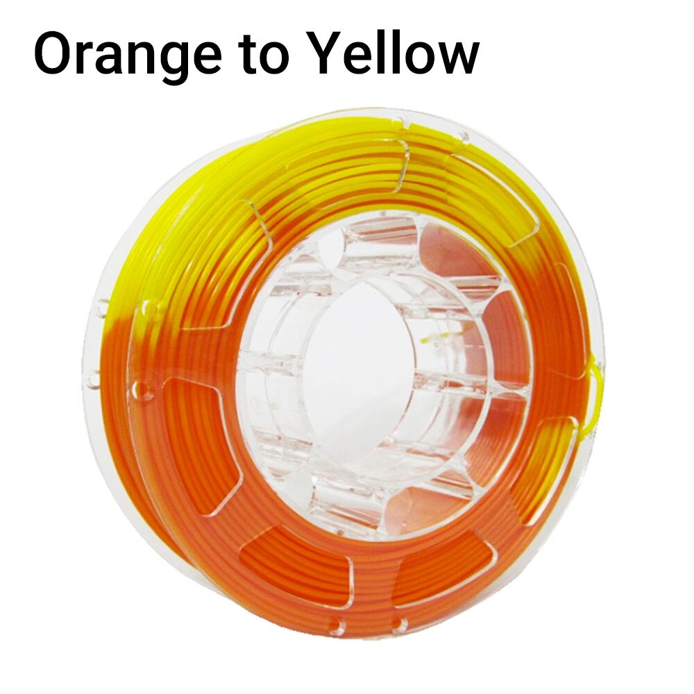 TOPZEAL PLA Filament Farbe Geändert durch Temperatur, 1KG Spule 1.75mm Filament PLA, dimensional Genauigkeit +/-0.05mm für 3D Drucker: Orange zu Gelb