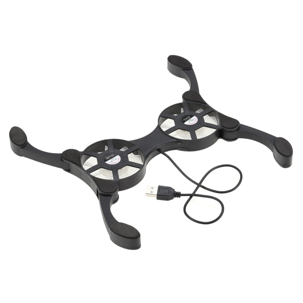 Mini Portable Folding Foldable USB Dual Fan Cooler Cooling Pad for PC Laptop Notebook 7"~15" Powerful 2 fans laptop cooler