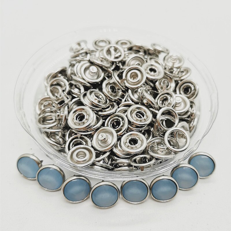 20 Sets Van Milieuvriendelijke Parel 10 Mm Hollow 8 Kleur Metalen Messing Gesp Gesp Knop Kinderen
