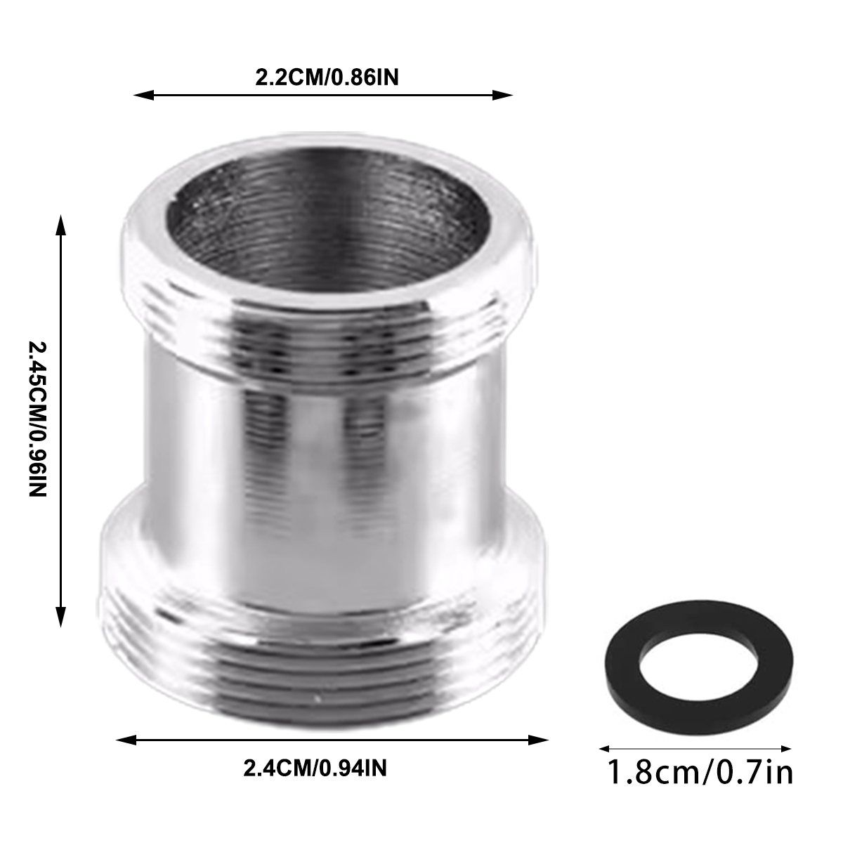 Verlängertes M22 Wechsel auf 16 18 20 22 24 mm männlich X männlich Wasserhahn-Adapter Küche Badezimmer Messing Wasserbandverbindung Kupfer: Rot