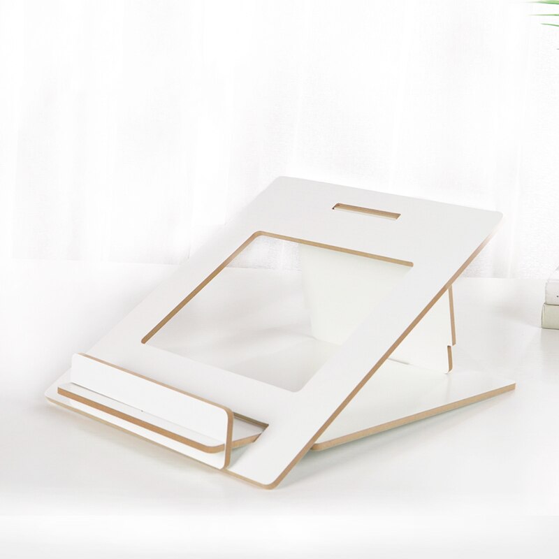 Bærbar bambus bærbar bærbar stativ sammenleggbar bærbar holder til macbook pro luft tablett lapdesk datamaskin kjølebrakett støtte stativ: 02