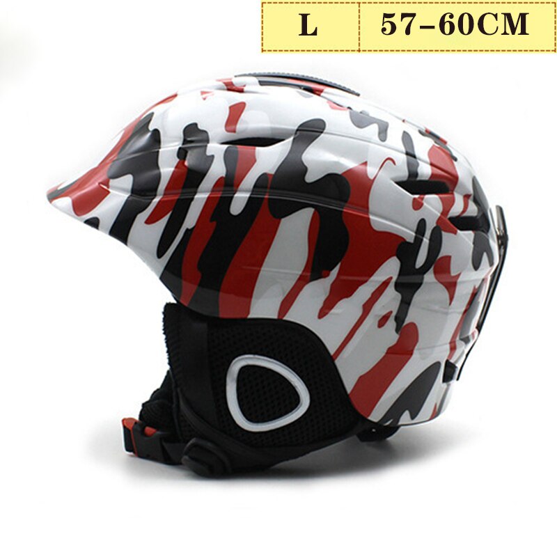 Volwassen Kinderen Winter Ski Helm Integraal-Gegoten Skiën Sneeuw Sneeuwscooter Helm Schaatsen Snowboard Helmen Voor Jongens En Meisjes: L Camouflage