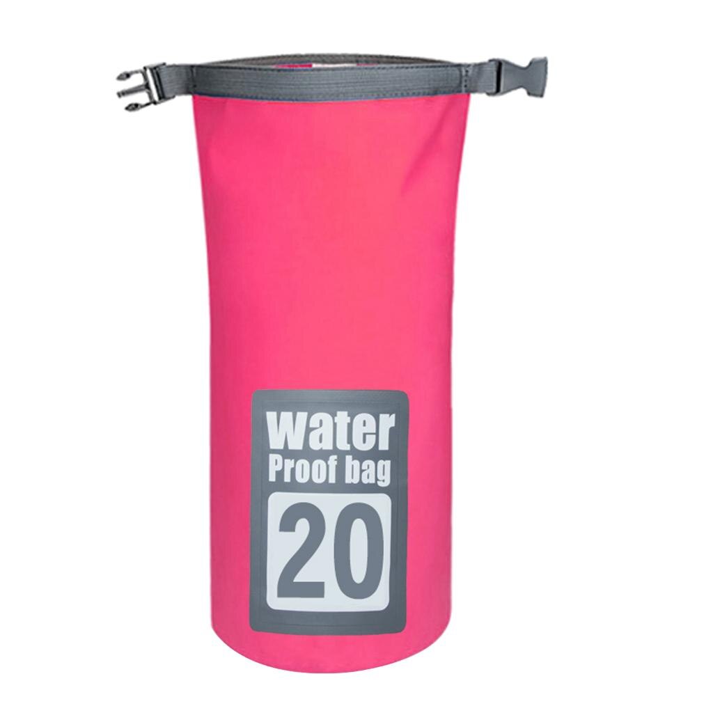 PVC Waterproof Dry Bag Camping Fishing Dry Sack Backpack Pink 5L/10L/15L/20L/30L: 20 L
