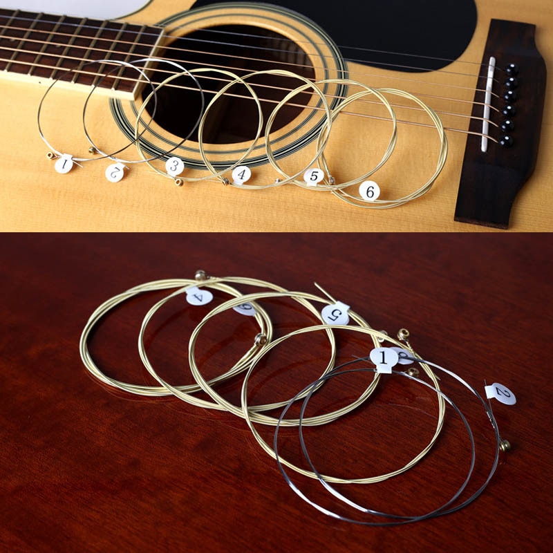 6Pcs/Set Acoustic Guitar Strings Nickel Plated Steel Practice Guitar String E-A For Acoustic Folk Guitar Classic Guitar