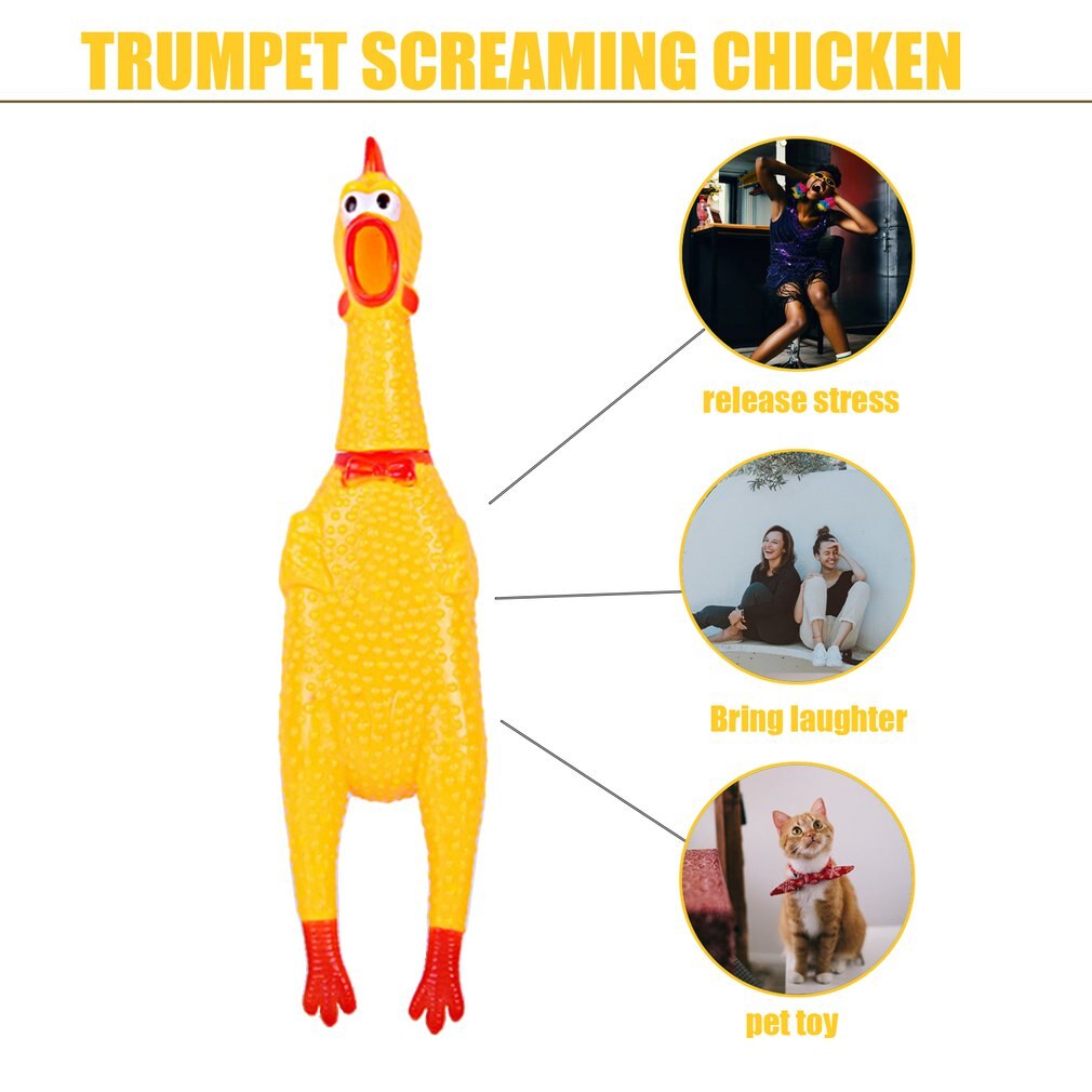 Screaming Chicken Squeeze Sound Toy Attractive Pets Dog Toys Product Shrilling Decompression Tool Squeak chicken Funny Pet Toys