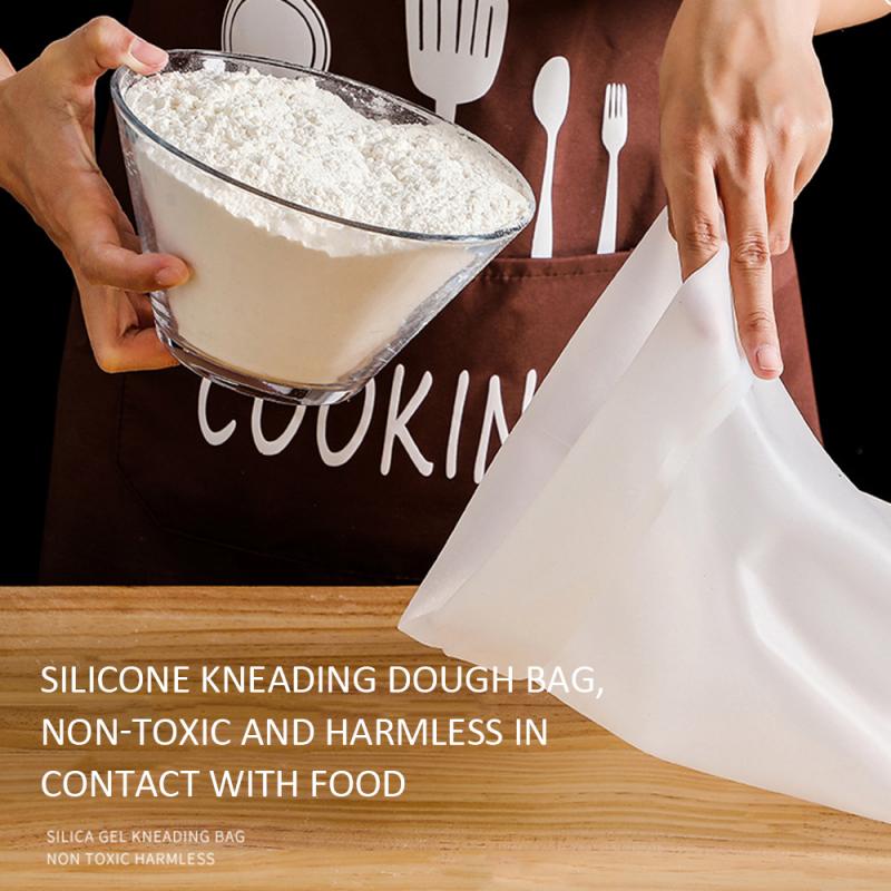 1Pc Siliconen Kneden Deeg Zak Meel Mixer Tas Anti-aanbak Veelzijdige Deeg Mixer Voor Brood Gebak Pizza Bakvormen Keuken Gereedschap