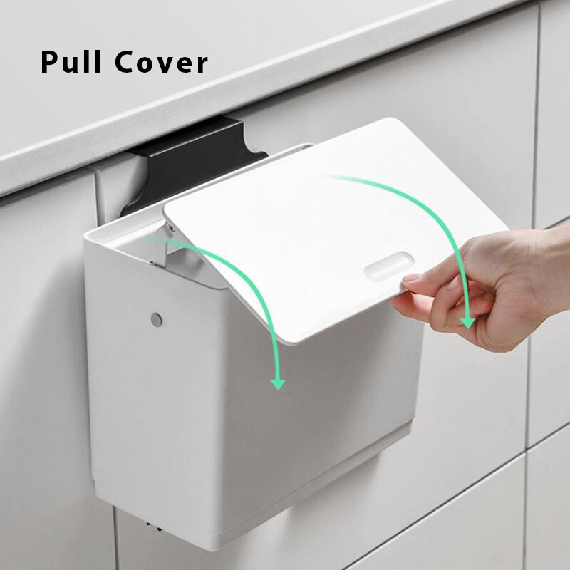 Joybos 6L Prullenbak Keuken Opbergkast Abs Keuken Vuilnisbak Muur Gemonteerde Imperforate Prullenbak Recycle Vuilnis bin