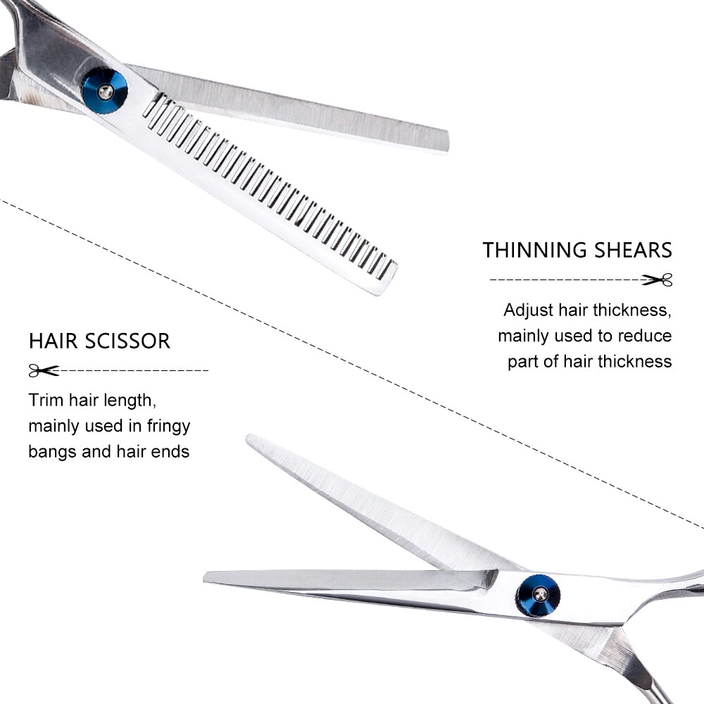 8/10 stk frisør udtynding sakse sæt hår klipning saks børste hår klip kappe pleje kam til barbershop