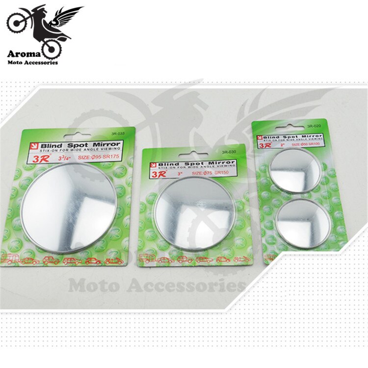 Espelhos retrovisores para moto, 3 tamanhos, unviersal, acessório para moto, amplo campo, espelho convexo, espelhos adicionais para carro, retrovisor para motocicleta