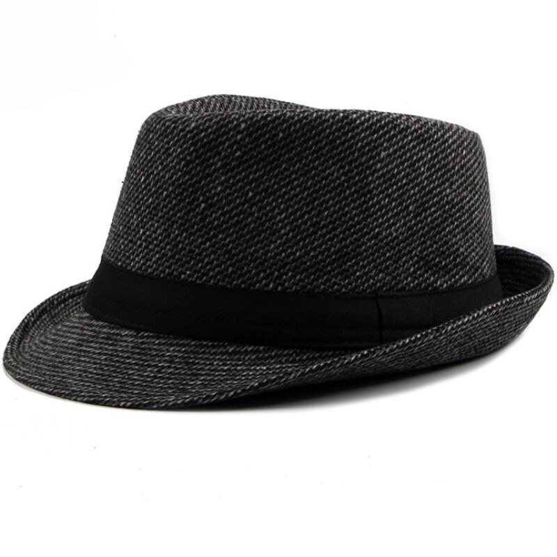 Ht1514 høst vinter vår herrehatter uformelt fast svart grå kaffe fedora hattemaker retro derby jazzhatter britiske trilby hattemaker