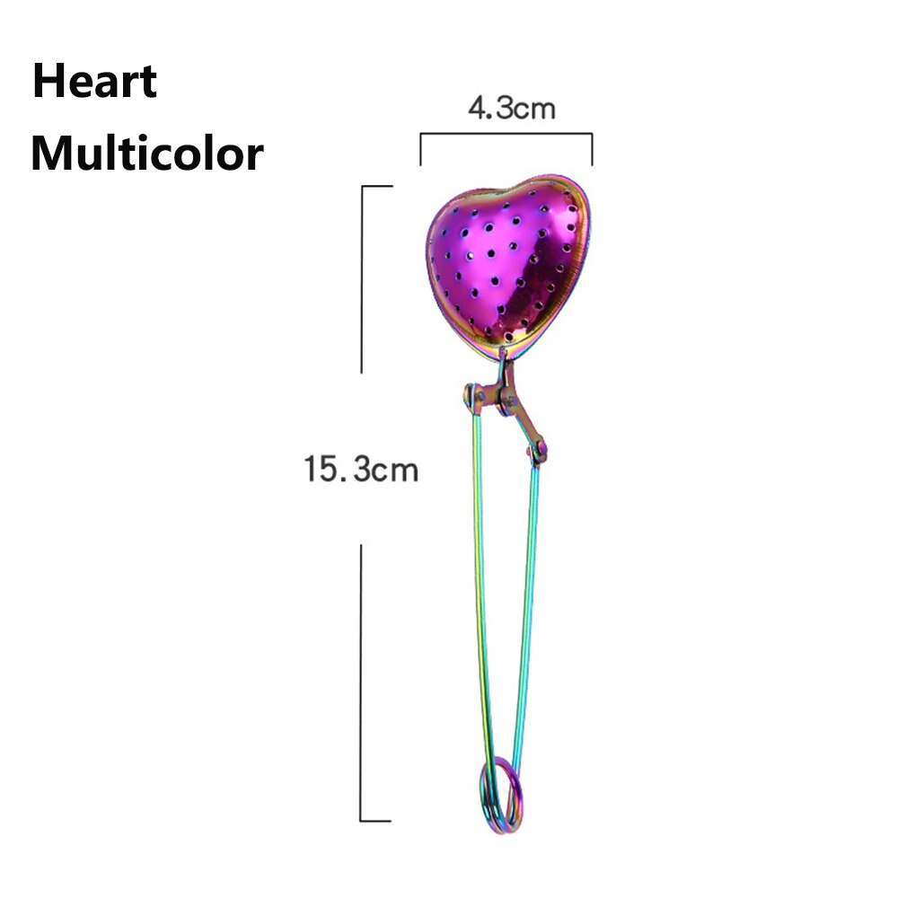 1 PC Herbruikbare Rvs Theezeefje Filters Losse Thee Infusers Spice Diffuser Drinkware Thee Accessoires Keuken Tool: Heart	Multicolor