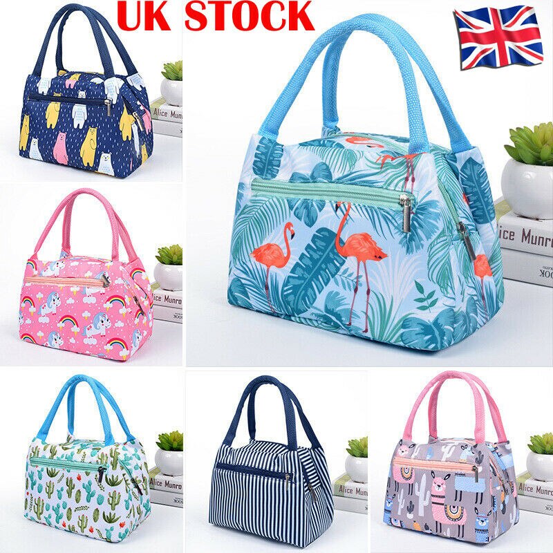 Venda quente portátil flamingo impressão térmica isolado saco de almoço crianças menina piquenique à prova dwaterproof água tote refrigerador lancheira saco