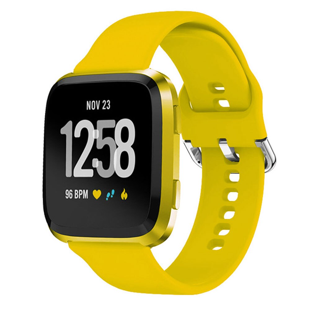 Zachte Sillicone Horloge Band Voor Fitbit Versa/Versa 2 Polsband Vervanging Horloge Band Voor Fitbit Versa 2 Accessoires: Yellow / For Versa 1 S Size