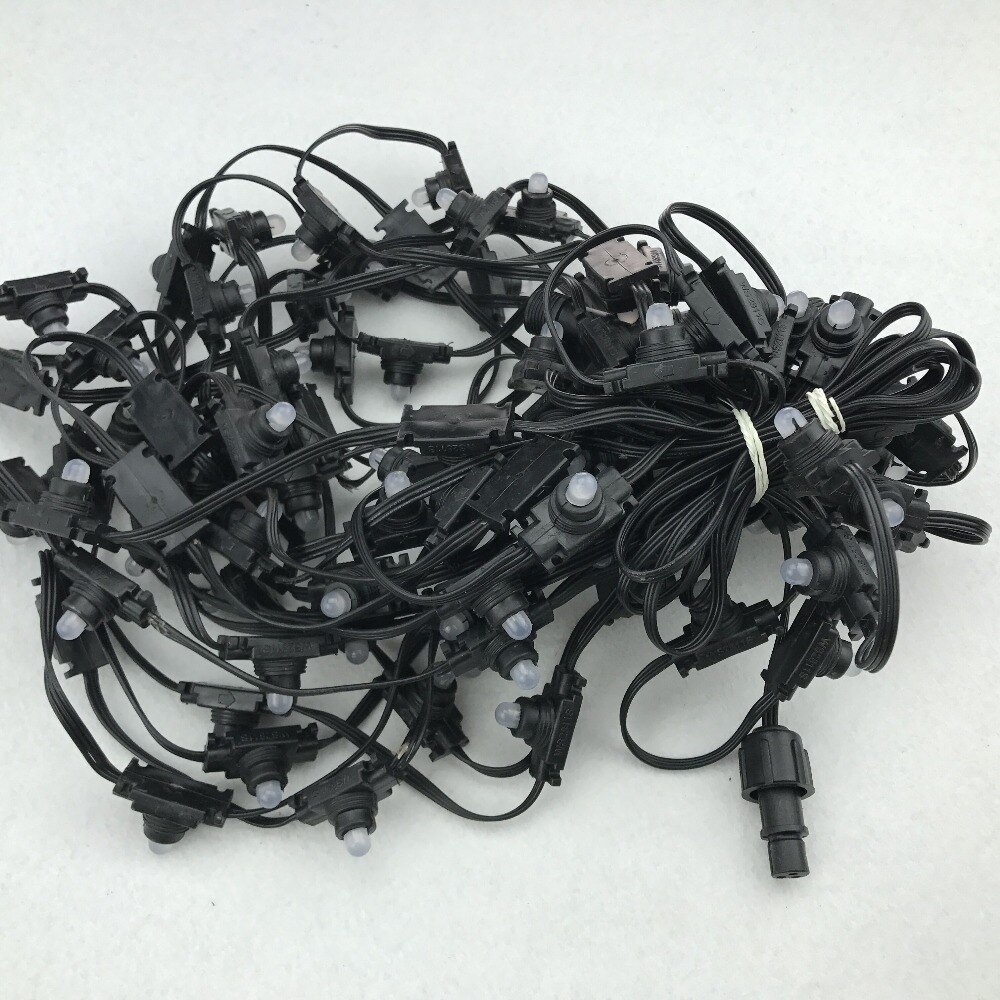 100nodes DC12V WS2811 LED pixel module; all black wire;IP66 rated;100pcs a string;with 2m xConnect pigtail